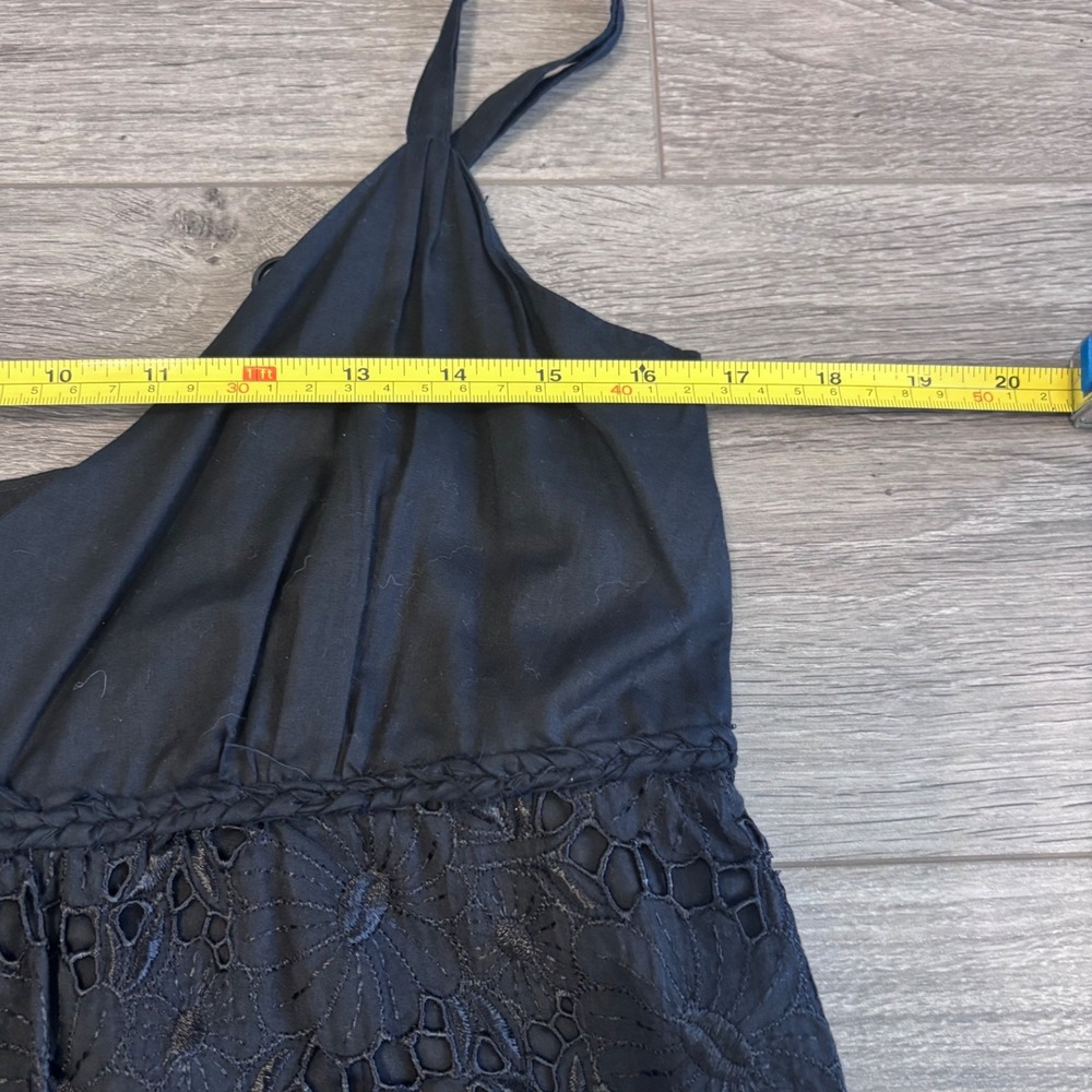 Old Navy Black Lace Detail Cami Tank Top Womens Size L Boho Cottagecore Festival - Picture 5 of 8